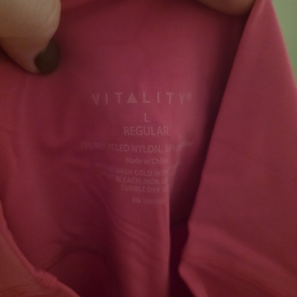 Vitality Women's Pink Leggings - Picture 3 of 3